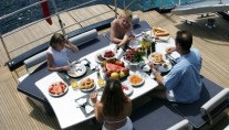 Oracle II Dining on Aft Deck